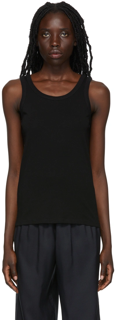 The Row Black Frankie Tank Top In Blk Black