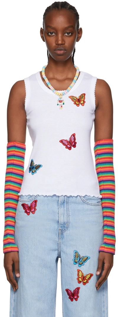 Shop Anna Sui Ssense Exclusive Multicolor Arm Warmers In Rainbow