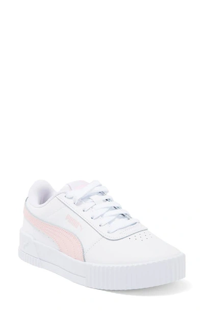 Puma Kids' Girls Carina Leather Casual Low-top Sneakers From Finish Line In  White/white | ModeSens