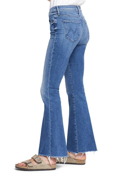 Shop Mother Fray Hem Bootcut Jeans In Groovin