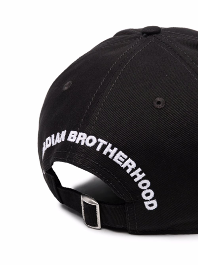 Shop Dsquared2 Embroidered Logo Cap In Black