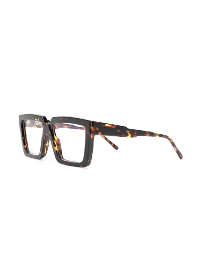 Shop Kuboraum Square-frame Glasses In Brown