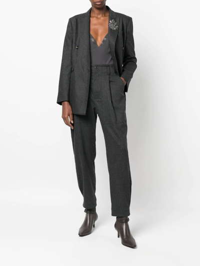 Brunello Cucinelli Camisole Shift Top In Grey