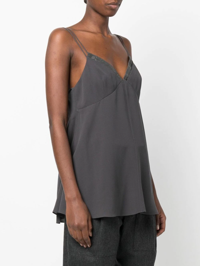 Brunello Cucinelli Camisole Shift Top In Grey
