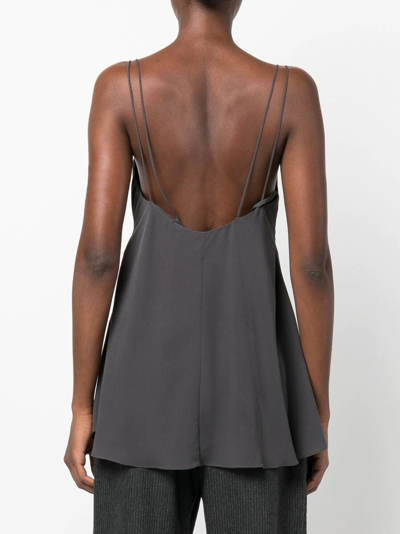Brunello Cucinelli Camisole Shift Top In Grey