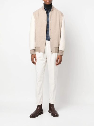 Brunello Cucinelli Tartan-check Long-sleeve Shirt In Blue