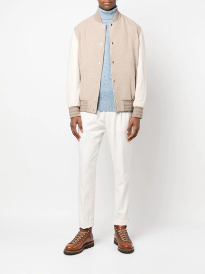 Brunello Cucinelli Roll-neck Knit Jumper In Blue