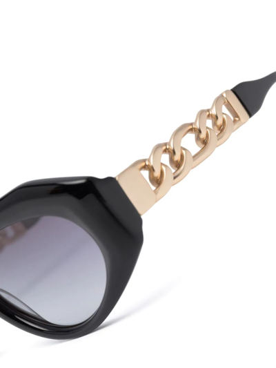 Gigi Studios Gaia Geometric-frame Sunglasses In Black