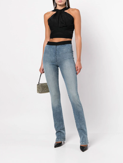 Rta Bruna Open Back Top In Black