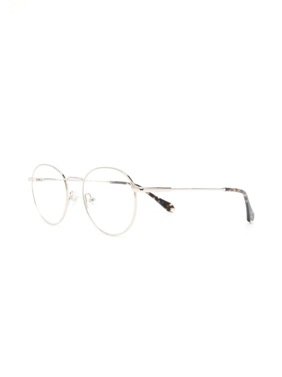 Gigi Studios Quartz Round-frame Sunglasses In Gold