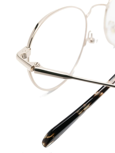 Gigi Studios Quartz Round-frame Sunglasses In Gold
