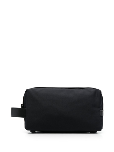 Shop Amiri Logo-print Wash Bag In Black