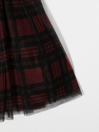 Shop Dolce & Gabbana Tartan-print Flared Skirt In Red