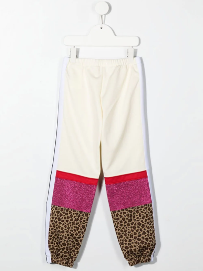Palm Angels Colour-block Tracksuit Bottoms In White