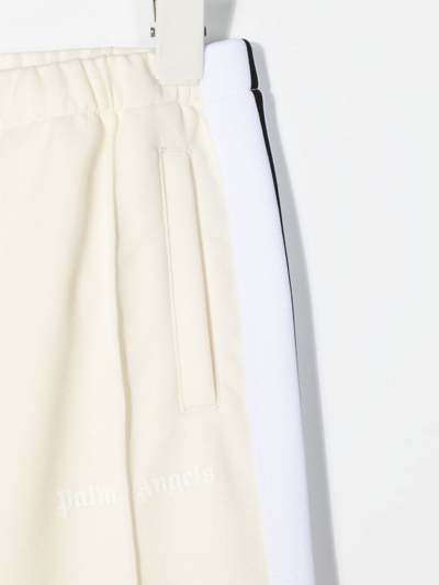 Shop Palm Angels Colour-block Tracksuit Bottoms In White