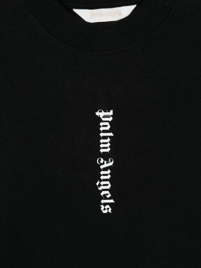 Shop Palm Angels Logo T-shirt Dress In Black