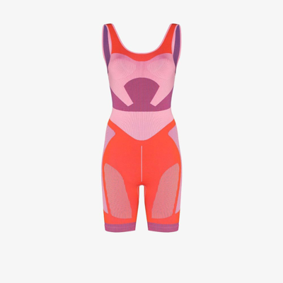 Shop Adidas By Stella Mccartney Pink Truestrength Knit Bodysuit