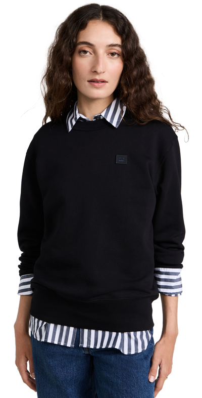 Shop Acne Studios Logo Sweatshirt In Black