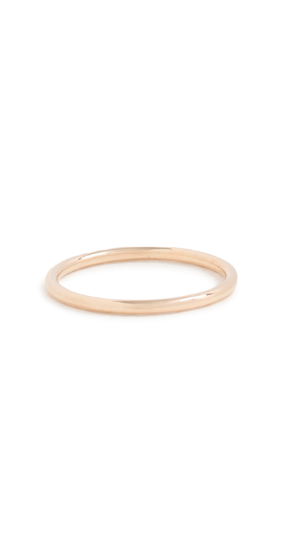 Shop Zoë Chicco 14k Medium Round Band Ring In 14k Gold