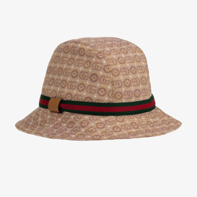 Shop Gucci Beige Gg Cotton Canvas Hat