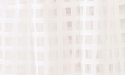 English Factory Grid Pattern Tiered Midi Shirtdress In White