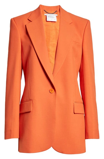 Shop Stella Mccartney Twill Blazer In 7510 Tangerine