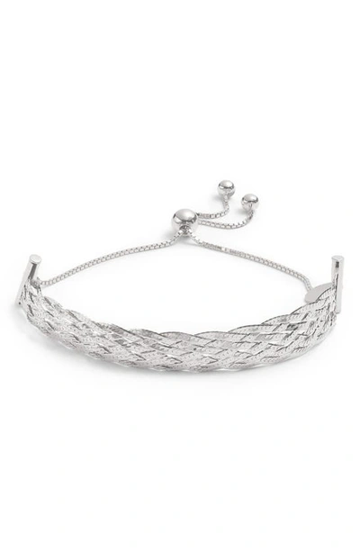 Shop Argento Vivo Lace Knot Adjustable Bracelet In Silver