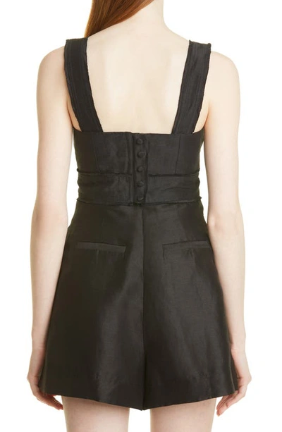 Shop Aje Recurrence Cotton Poplin Bustier Top In Black