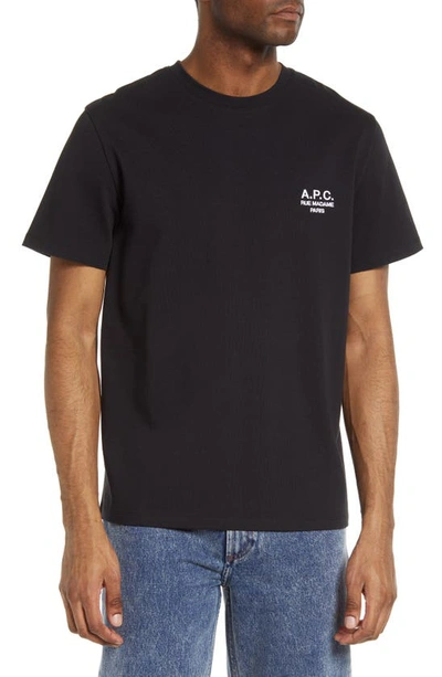 Shop Apc Raymond Cotton Crewneck T-shirt In Noir