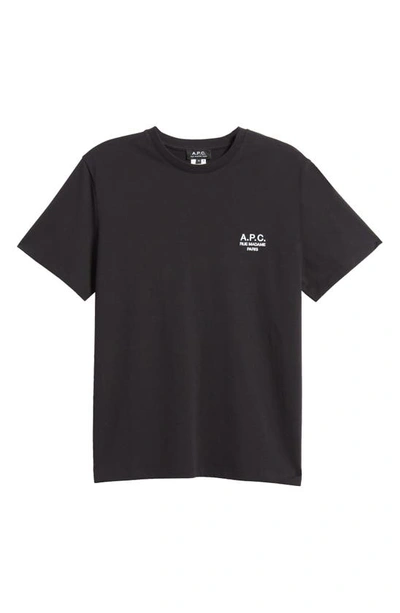 Shop Apc Raymond Cotton Crewneck T-shirt In Noir