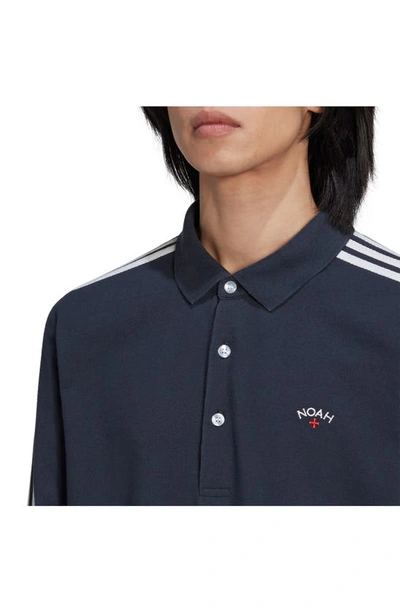Long Sleeve Regular Fit Polo Shirt In Night Navy