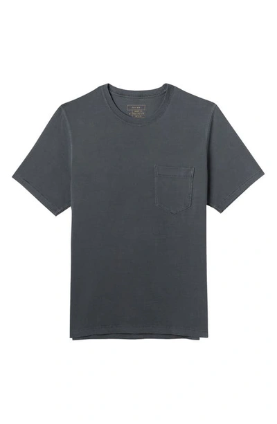 Shop Billy Reid Washed Organic Cotton Pocket T-shirt In Black