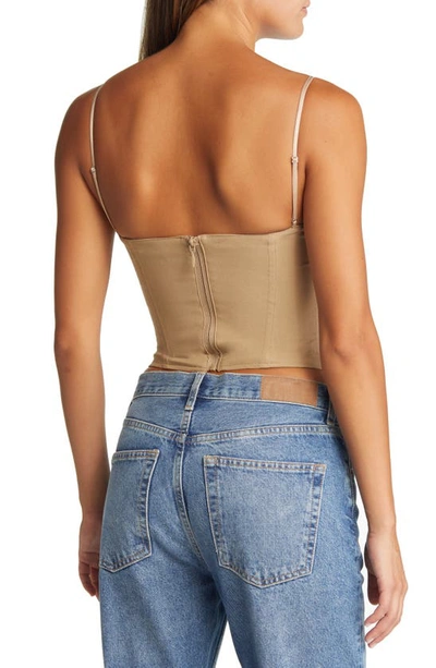 House Of Cb Flavia Sculpting Corset Top In Beige