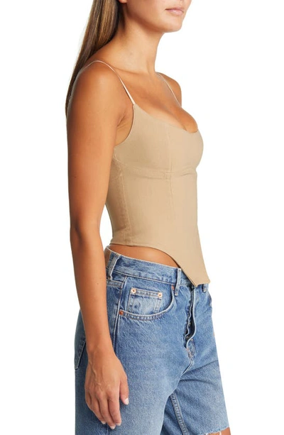 House Of Cb Flavia Sculpting Corset Top In Beige