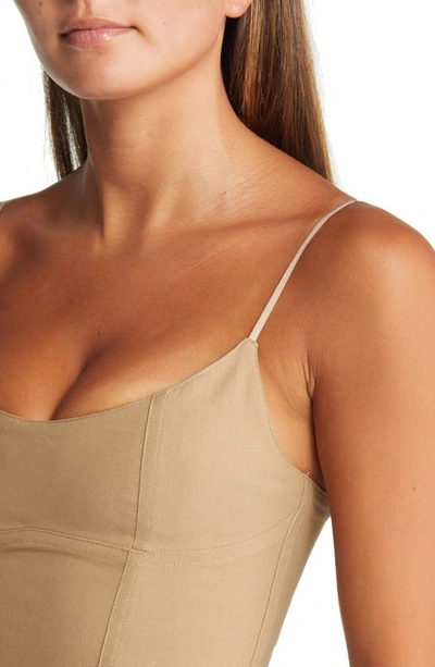 House Of Cb Flavia Sculpting Corset Top In Beige