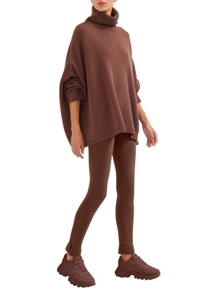 Shop Lapointe Cashmere Cape Sweater In Sable