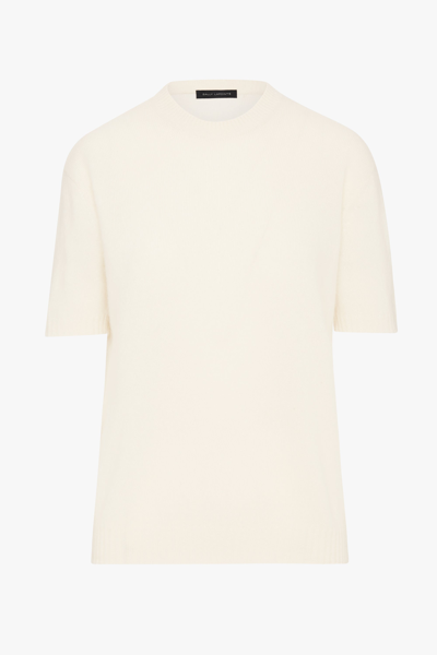 Shop Lapointe Cashmere Crewneck Tee In Ivory