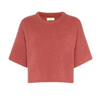 Shop Lapointe Cashmere Silk Tee In Rose
