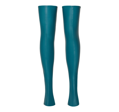 Shop Lapointe Faux Leather Leg Cover In Teal