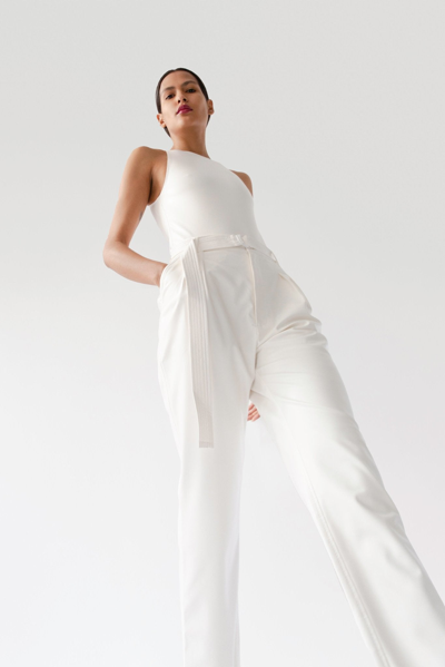 Lapointe Faux Leather Trouser In White