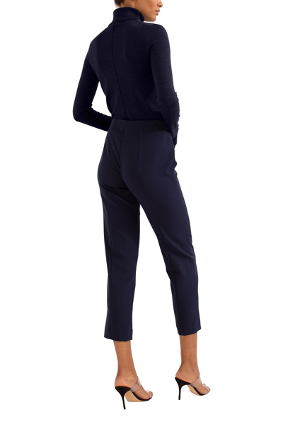 Shop Lapointe Matte Crepe Pintuck Pant In Navy