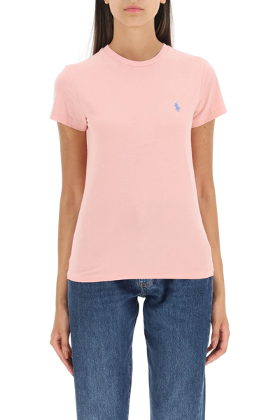 Shop Polo Ralph Lauren T-shirt With Pony Embroidery In Pink
