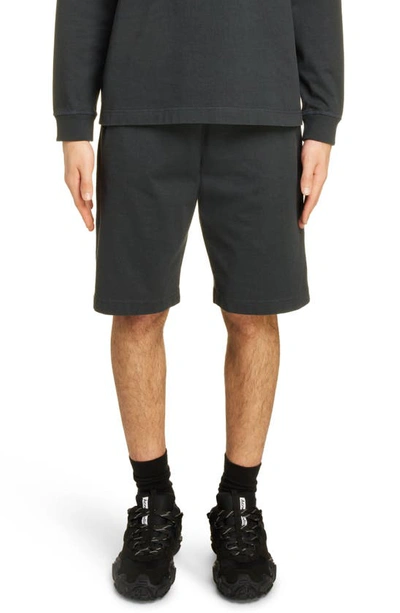 Shop Acne Studios Organic Cotton Sweat Shorts In Black