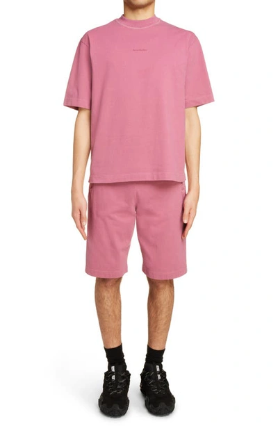 Shop Acne Studios Organic Cotton Sweat Shorts In Old Pink