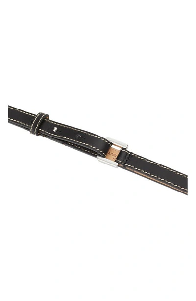 Shop Lafayette 148 Vachetta Leather Belt In Black