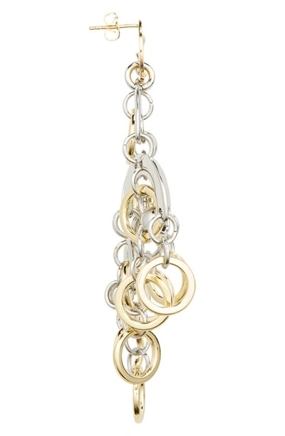 Shop Paco Rabanne Sphere Chandelier Drop Earrings In Silver/ Gold