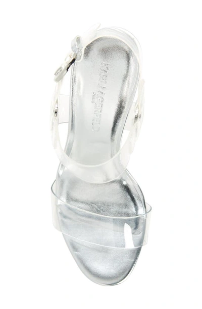Karl Lagerfeld Cieone Sandal In Clear
