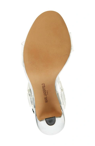 Karl Lagerfeld Cieone Sandal In Clear