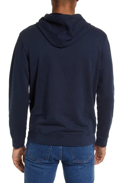 Shop A.p.c. Marvin Organic Cotton Hoodie In Marine