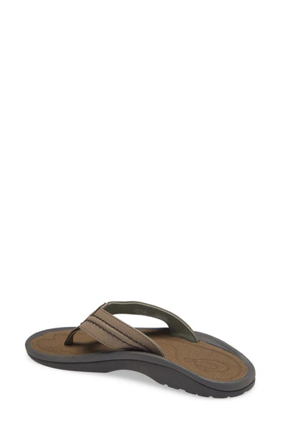 Shop Olukai Hokua Flip Flop In Banyan/ Banyan